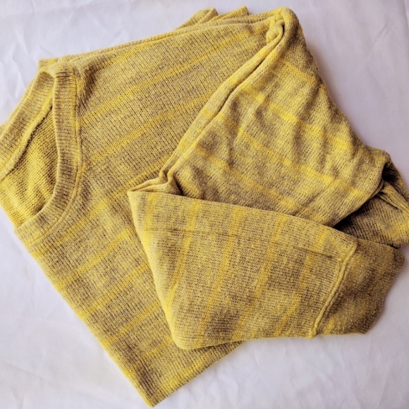 Bella Dahl Oversized Yellow Tonal Stripe Sweater S - Picture 2 of 6